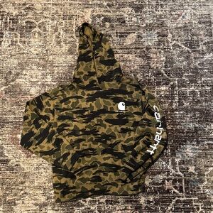 Carhartt Green Camo Pullover with Logo